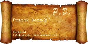 Pottok Dezső névjegykártya